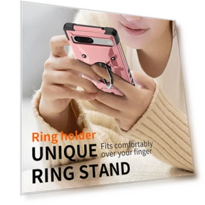 Dual Layer Phone Case with Ring Holder & Kickstand — Phone Accessories, Smartwatch 2025