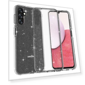 Glittery Powder Soft TPU+Hard PC Protective Phone Case — Back Covers, Smartwatch 2025