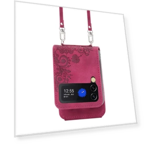 Imprinted Flowers Skin-touch PU Leather Phone Case — Phone Accessories, Smartwatch 2025
