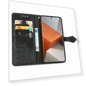 Mandala Leather Phone Cover with 3 Card Slots Wallet — Phone Accessories, Smartwatch 2025