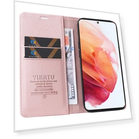PU Leather Magnetic Auto-absorbed Phone Cover Wallet Stand Folio Flip Case — Flip Cases, Smartwatch 2025