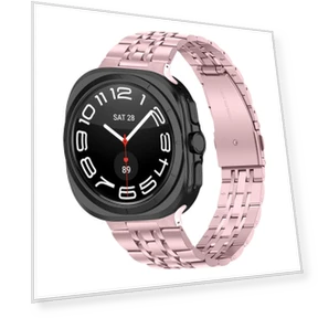 Replacement Band 7-Bead Stainless Steel Smart Watch Strap — Bands, Smartwatch 2025