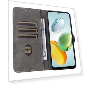 RFID Blocking Phone Leather Cover with Hand Strap — Screen Protectors, Samrtwatch Bands Straps