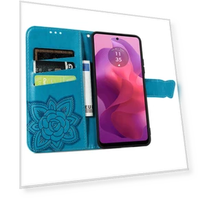 Stand Case Imprint Butterfly Flower PU Leather Phone Cover — Basic Cases, Smartwatch 2025