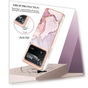 TPU Case with IMD Marble Pattern Electroplated Back Cover — Screen Protectors, Smartwatch 2025