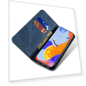 Wallet Phone Case Jeans Cloth Texture Leather Flip Cover — Flip Cases, Smartwatch 2025