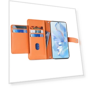Zipper Pocket Wallet Anti-Drop Leather Phone Cover with 2 Straps — Basic Cases, Smartwatch 2025