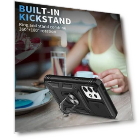 Built-in Kickstand Sliding Camera Cover Phone Case — Screen Protectors, Smartwatch 2025