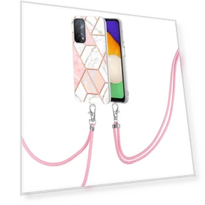 Case with Long Strap Splicing IMD Marble Pattern TPU Back Cover — Basic Cases, Smartwatch 2025