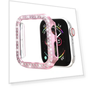Dual-row Rhinestone Decor Smart Watch PC Case — Smartwatch Protectors, Smartwatch 2025