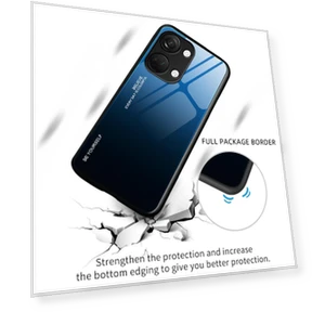 Gradient Tempered Glass Back Shell PC+TPU Shock Protective Phone Case — Screen Protectors, Smartwatch 2025