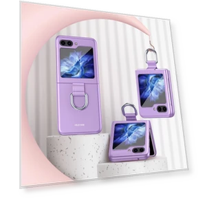 Hard PC Phone Case with Ribbon Metal Ring Holder — Phone Accessories, Smartwatch 2025