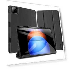 Leather Case Auto Wake/Sleep Tri-fold Stand Tablet Cover — Keyboard Cases, DUX DUCIS