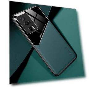 Leather Coated TPU+PC Cover Magnetic Car Holder Phone Case — Phone Accessories, Smartwatch 2025