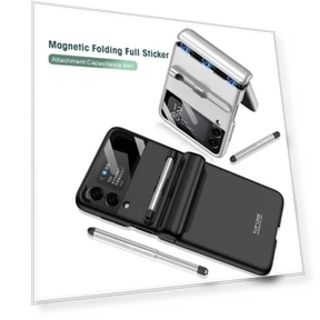 Magnetic Hinge PC Foldable Phone Case with Camera Lens Film Design — Screen Protectors, Smartwatch 2025