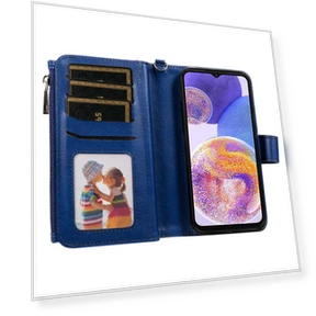 Magnetic Leather Case with Detachable Zipper Wallet Strap — Phone Accessories, Smartwatch 2025