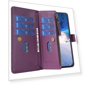 PU Leather Stand Phone Case with Zipper Pocket — Basic Cases, Smartwatch 2025
