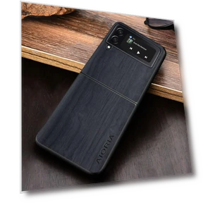 Retro Wood Texture Phone Protective Case — Flip Cases, Smartwatch 2025