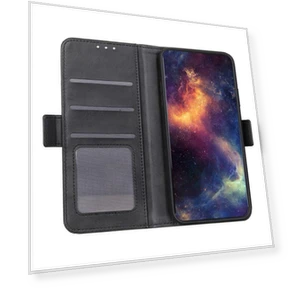 Textured Flip Folio Wallet Case with Dual Magnetic Clasps — Flip Cases, Smartwatch 2025