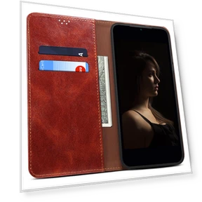 Wallet Case Waxy Crazy Horse Texture Cell Phone Cover Stand — Phone Accessories, Smartwatch 2025