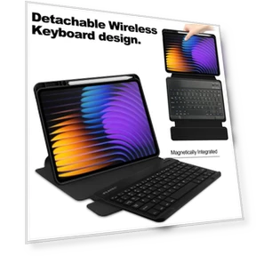 360-Degree Rotary Stand Tablet Cover with Keyboard — Keyboard Cases, Smartwatch 2025