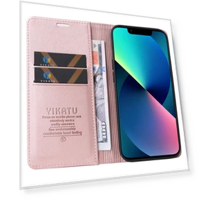 Anti-shock PU Leather Wallet Case Stand with Magnetic Closure — Flip Cases, Smartwatch 2025