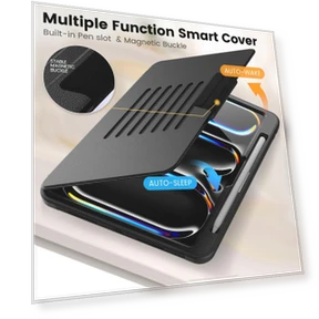 Auto Wake/Sleep PU Leather Tablet Case with Card Holder and Stand — Keyboard Cases, Smartwatch 2025