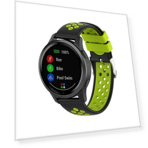 Dual Color Round Holes Silicone Smart Watch Replacement Strap — Fitness Bands, Smartwatch 2025
