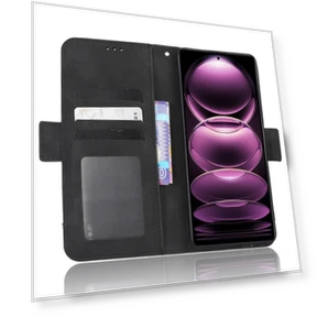 Dual Magnetic Clasp Phone Cover with Viewing Stand and Multiple Card Slots — Phone Accessories, Smartwatch 2025