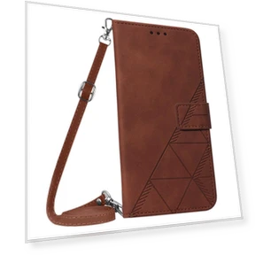 Leather Case with Shoulder Strap Wallet Stand — Phone Accessories, Smartwatch 2025