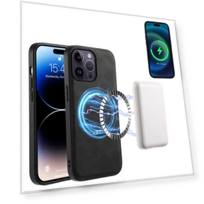 Magnetic Case Retro Leather+ PC+TPU Protective Phone Cover — Basic Cases, DENIOR