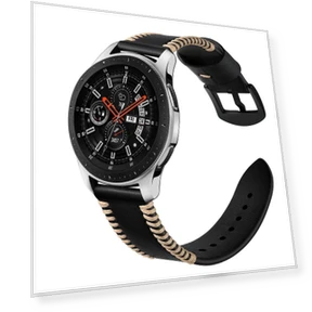 Pork Ribs Style Genuine Leather Coated Smart Watch Band — Bands, Smartwatch 2025