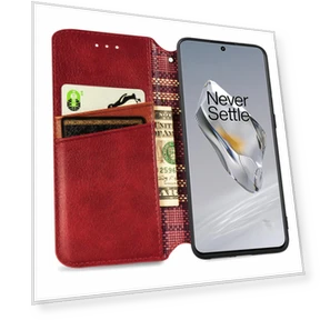 PU Leather Case with Diamond Imprint and Wallet Stand — Phone Accessories, Smartwatch 2025