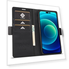 PU Leather Cover Stand Wallet with Double Magnetic Clasps Phone Case — Phone Accessories, Smartwatch 2025