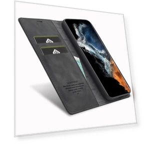 PU Leather Magnetic Auto-absorbed Stand Flip Wallet Cover — Phone Accessories, Smartwatch 2025