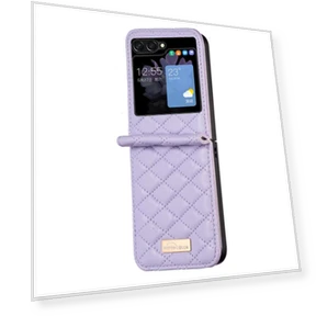 PU Leather+PC Case Imprinted Rhombus Pattern Phone Cover — Bumpers, Smartwatch 2025