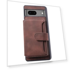 RFID Blocking Leather+TPU Anti-drop Phone Case with Kickstand — Screen Protectors, Smartwatch 2025