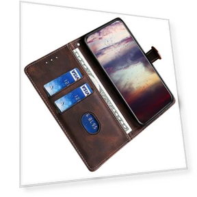 Skin-touch Leather Phone Cover with Wallet Stand — Basic Cases, Smartwatch 2025