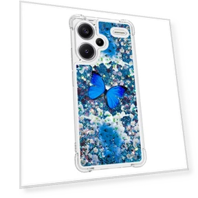 TPU Case with Quicksand and Pattern Printed Blue Butterfly — Basic Cases, Smartwatch 2025