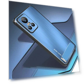 TPU Frame Aluminium Alloy Back Brushed Phone Case with Kickstand — Back Covers, Smartwatch 2025