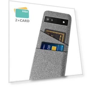 Cloth Texture Shockproof Phone Case with Dual Card Slots — Protective Cases, Smartwatch 2025