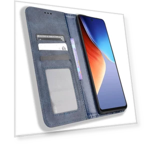 Full Coverage Auto Closing Magnetic Folio Flip Retro PU Leather Wallet Case — Flip Cases, Smartwatch 2025