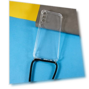 HD Clear Four Corner Anti-collision Soft TPU Case with Lanyard — Screen Protectors, Smartwatch 2025