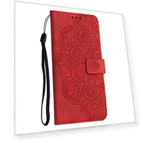 Imprinted Mandala Flower Phone Flip Wallet Case Stand — Phone Accessories, Smartwatch 2025