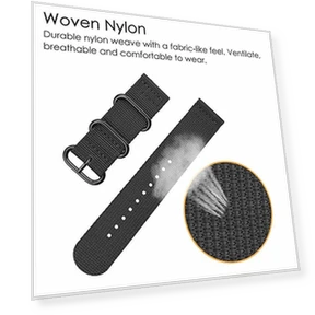Nylon Watch Band Three Loops Adjustable Strap — Bands, Smartwatch 2025