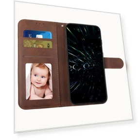 PU Leather Calf Texture Phone Cover with Stand — Protective Covers, Smartwatch 2025
