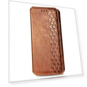 PU Leather Case Rhombus Imprint Wallet Stand Phone Cover — Phone Accessories, Smartwatch 2025