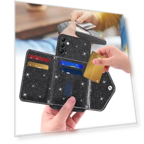 PU Leather+TPU Phone Cover with Kickstand and Card Holder — Phone Accessories, Smartwatch 2025