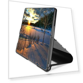 View Window PU Leather Case with Stand and Mirror — Phone Accessories, Smartwatch 2025