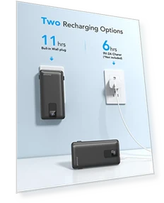 Portable Charger with Built-in Cables and Wall Plug — Chargers, Charmast